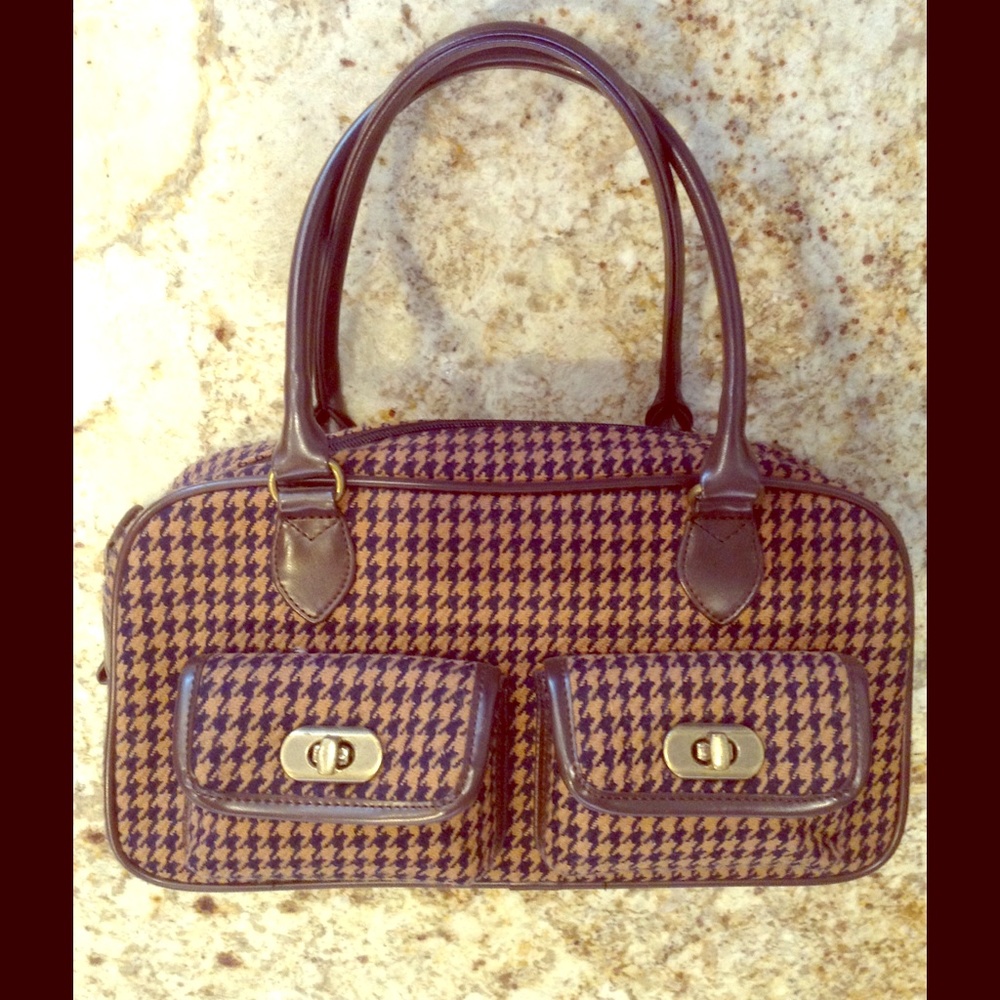 La Chambre d’ine Houndstooth Handbag - Picture 1 of 3